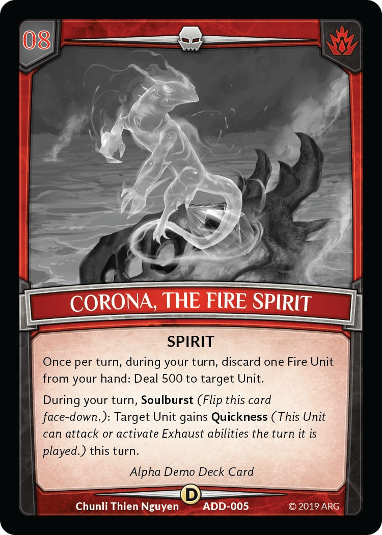 Image for Corona, the Fire Spirit (ADD-005) (Alpha Demo Intro Decks) - Argent Saga TCG