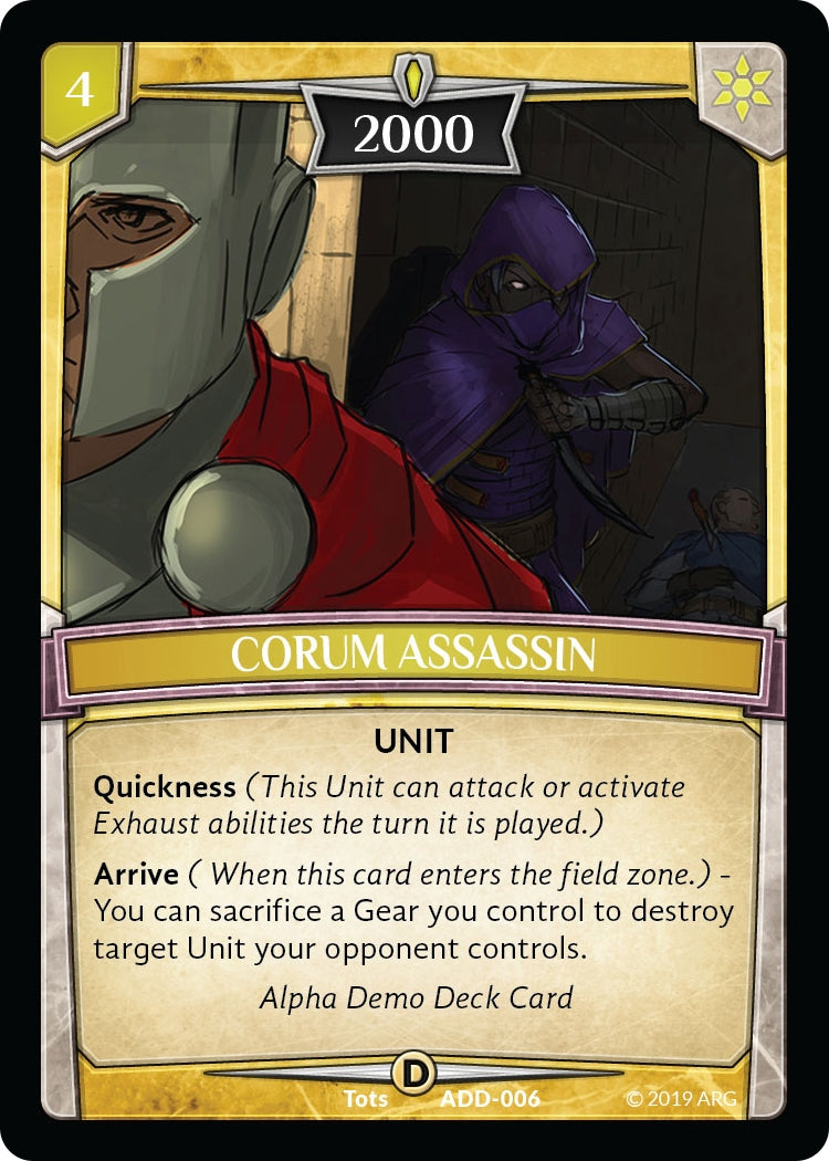 Image for Corum Assassin (ADD-006) (Alpha Demo Intro Decks) - Argent Saga TCG