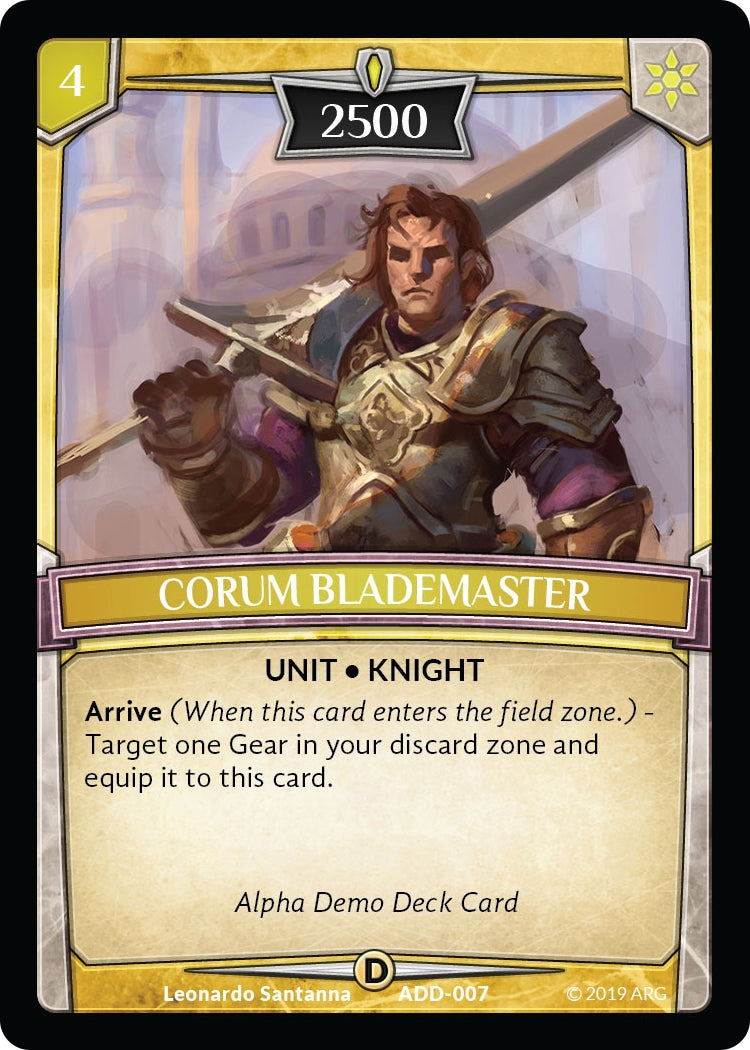 Image for Corum Blademaster (ADD-007) (Alpha Demo Intro Decks) - Argent Saga TCG