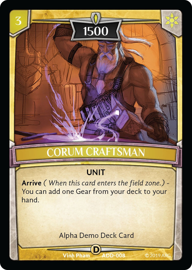Image for Corum Craftsman (ADD-008) (Alpha Demo Intro Decks) - Argent Saga TCG