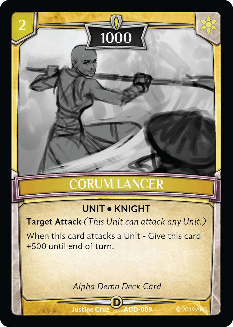 Image for Corum Lancer (ADD-009) (Alpha Demo Intro Decks) - Argent Saga TCG