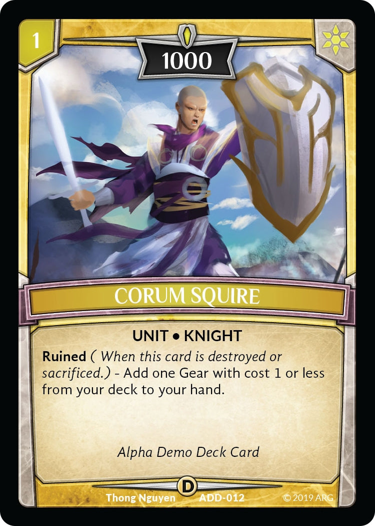 Image for Corum Squire (ADD-012) (Alpha Demo Intro Decks) - Argent Saga TCG