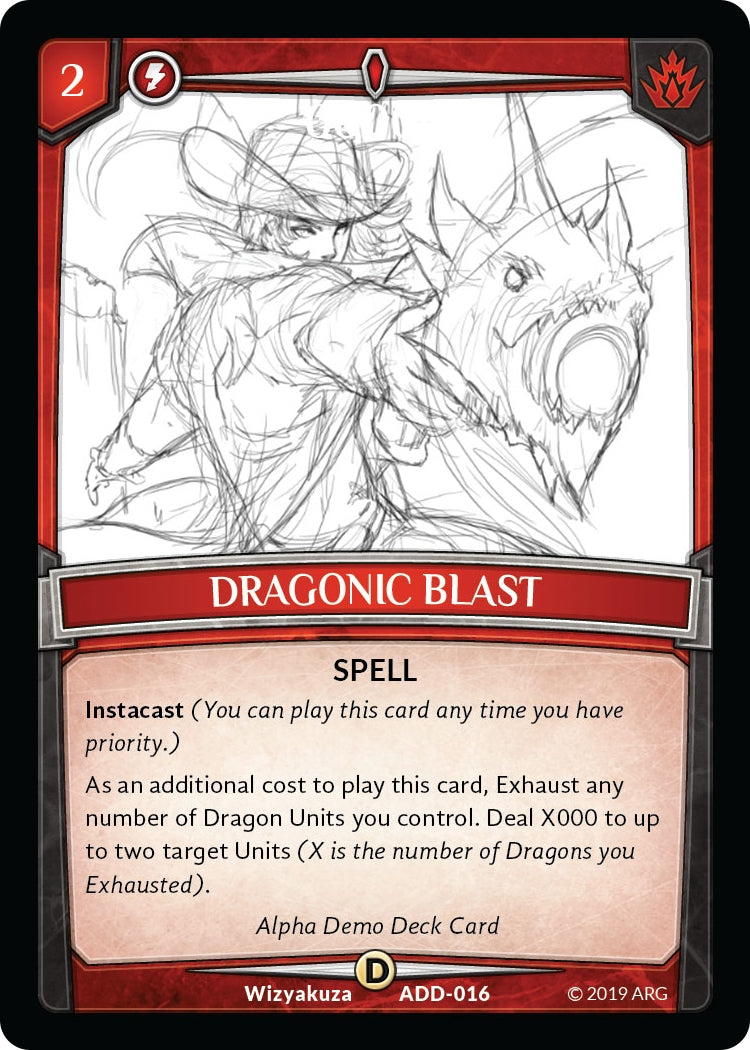 Image for Dragonic Blast (ADD-016) (Alpha Demo Intro Decks) - Argent Saga TCG
