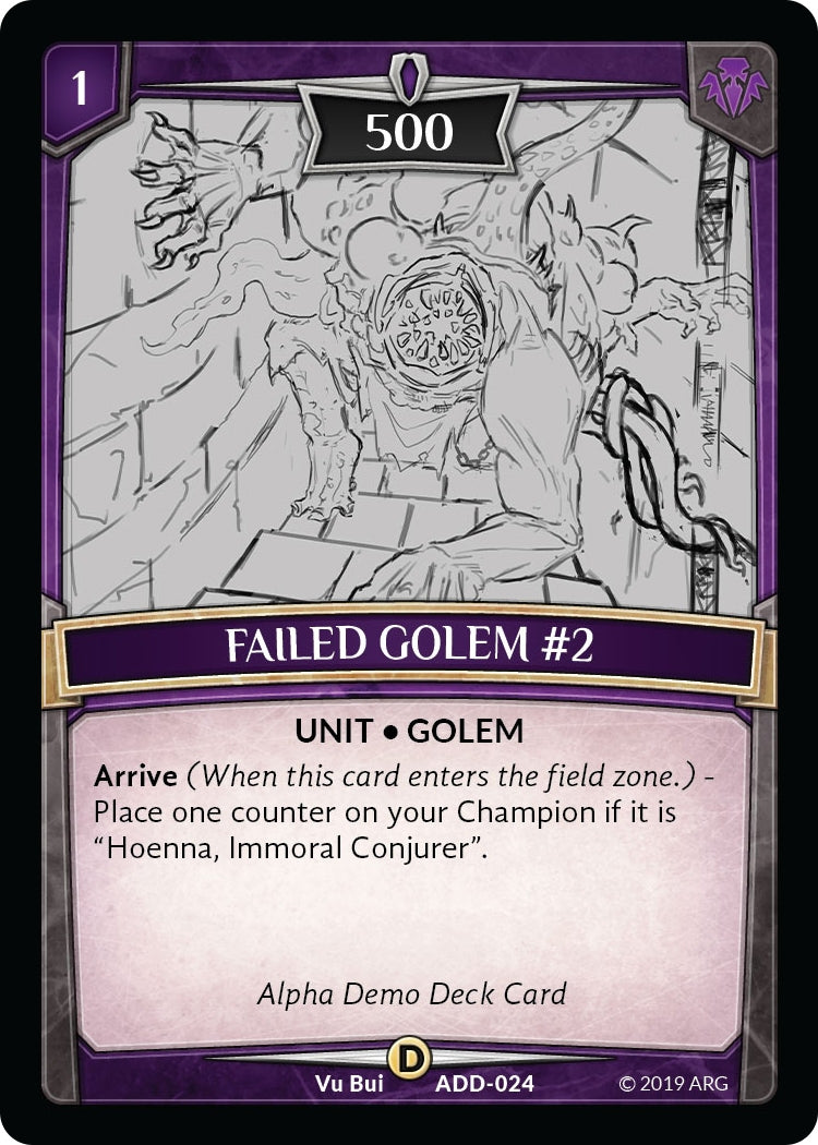 Failed Golem #2 (ADD-024) (Alpha Demo Intro Decks)
