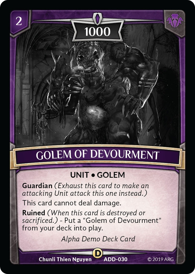 Image for Golem of Devourment (ADD-030) (Alpha Demo Intro Decks) - Argent Saga TCG