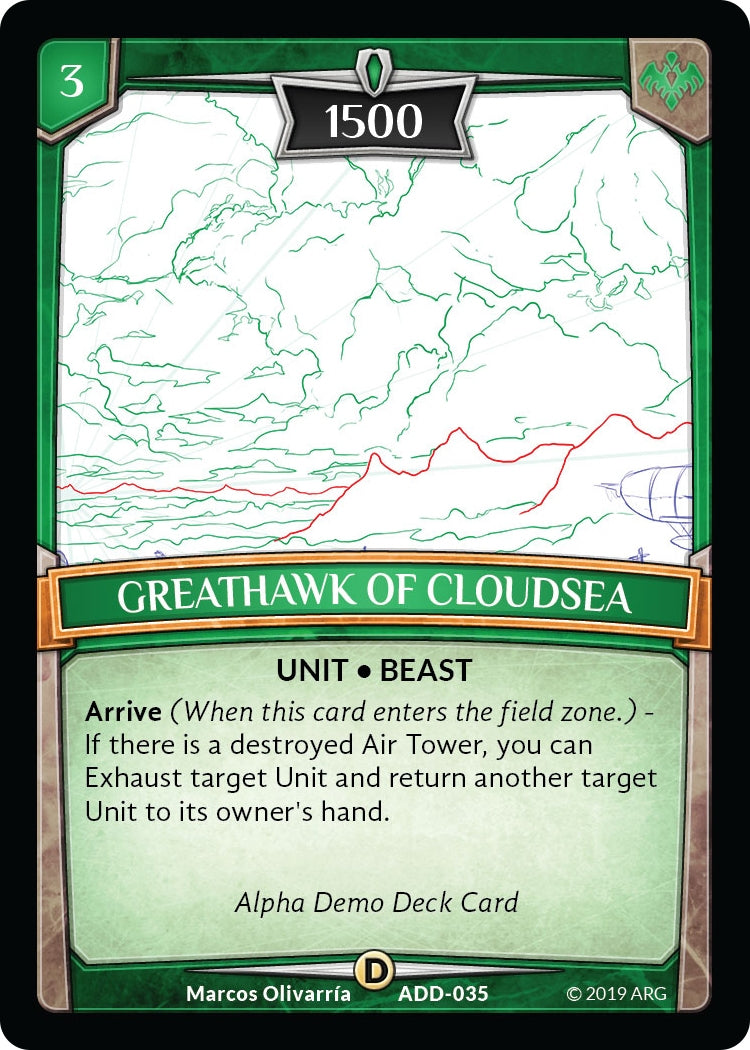 Image for Greathawk of Cloudsea (ADD-035) (Alpha Demo Intro Decks) - Argent Saga TCG