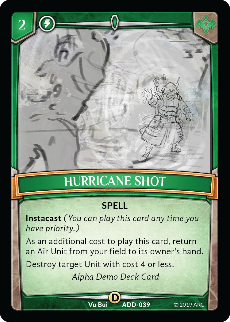 Image for Hurricane Shot (ADD-039) (Alpha Demo Intro Decks) - Argent Saga TCG