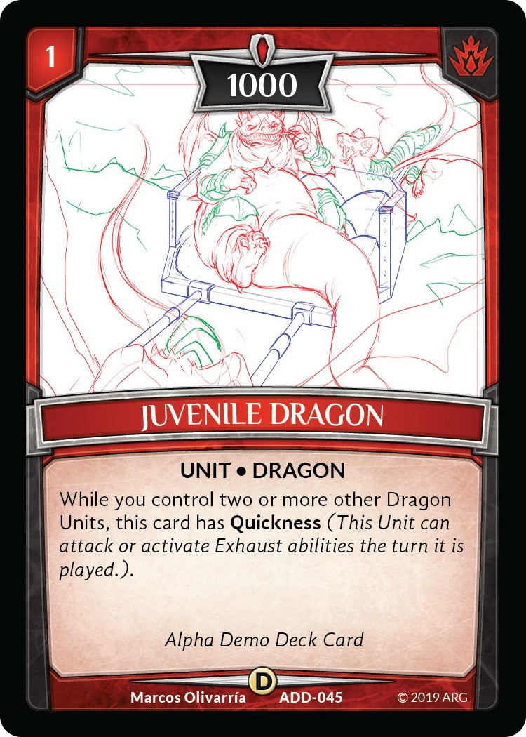 Image for Juvenile Dragon (ADD-045) (Alpha Demo Intro Decks) - Argent Saga TCG