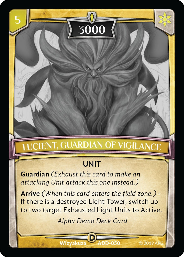 Image for Lucient, Guardian of Vigilance (ADD-050) (Alpha Demo Intro Decks) - Argent Saga TCG