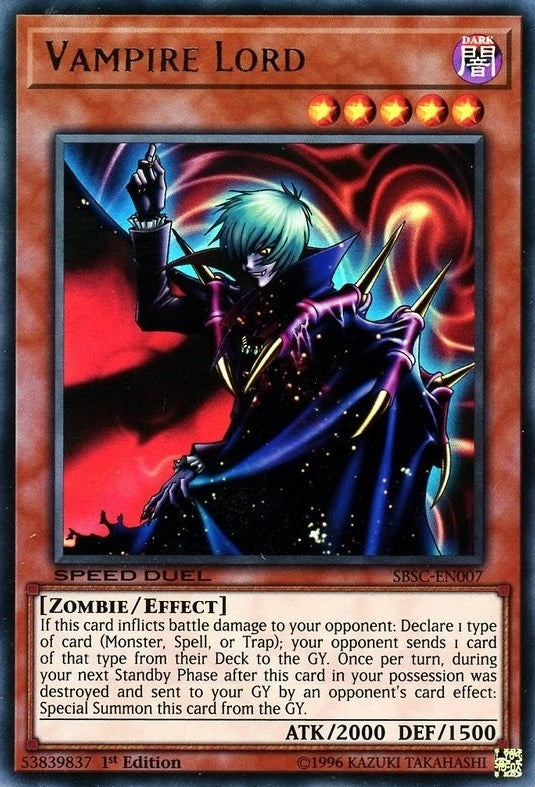 Image for Vampire Lord (SBSC-EN007) (SBSC) - YuGiOh