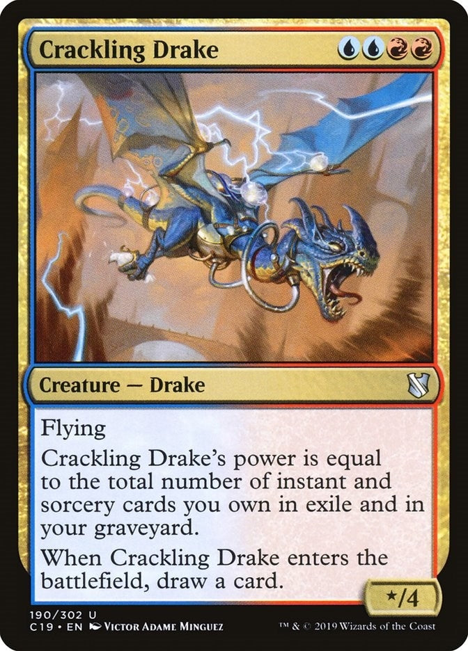 Image for Crackling Drake (190) (Commander 2019) - Magic: The Gathering