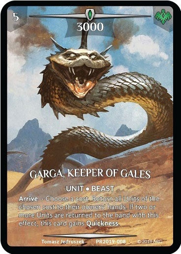 Garga, Keeper of Gales (Full Art) (PR2019-008) (Argent Saga Promos)