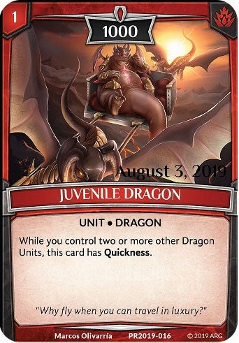 Image for Juvenile Dragon (Stamped) (PR2019-016) (Argent Saga Promos) - Argent Saga TCG