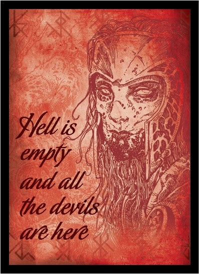 Image for Double Matte Art Sleeve - Hell Is Empty (50-Pack) - Card Sleeves