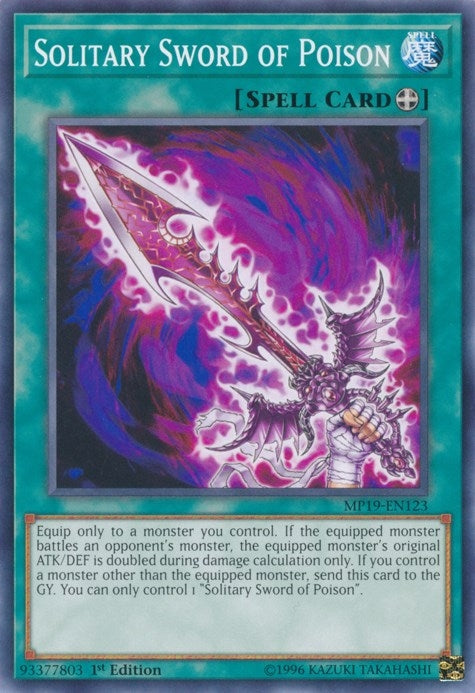 Image for Solitary Sword of Poison (MP19-EN123) (MP19) - YuGiOh