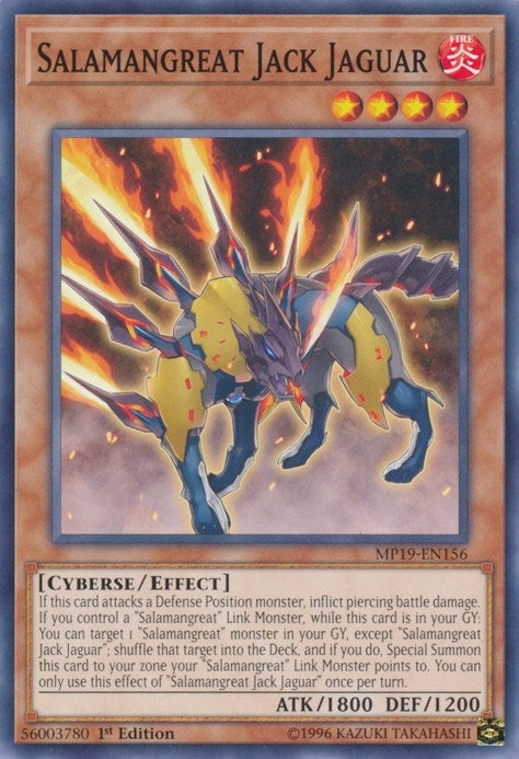 Image for Salamangreat Jack Jaguar (MP19-EN156) (MP19) - YuGiOh