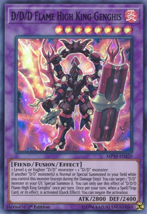 Image for D/D/D Flame High King Genghis (MP19-EN229) (MP19) - YuGiOh
