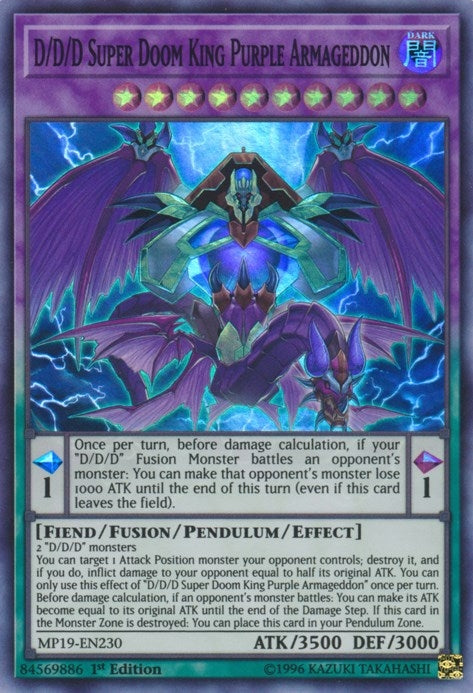 Image for D/D/D Super Doom King Purple Armageddon (MP19-EN230) (MP19) - YuGiOh