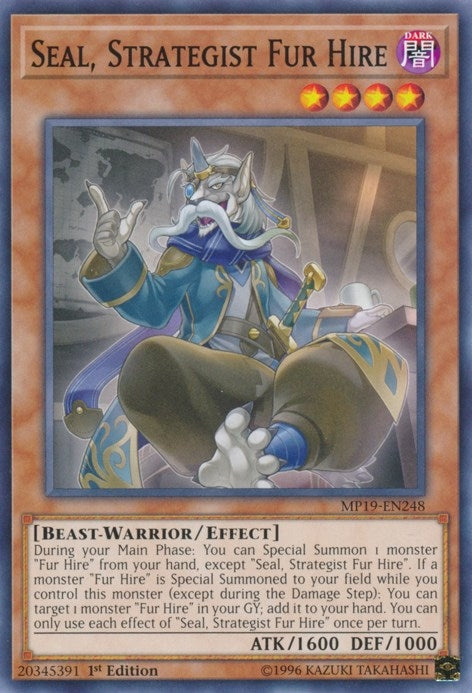 Image for Seal, Strategist Fur Hire (MP19-EN248) (MP19) - YuGiOh