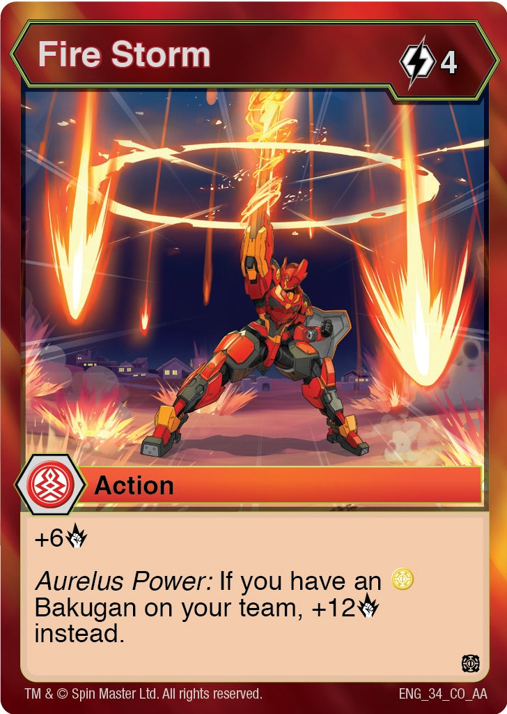 Image for Fire Storm (34) (Age of Aurelus) - Bakugan TCG