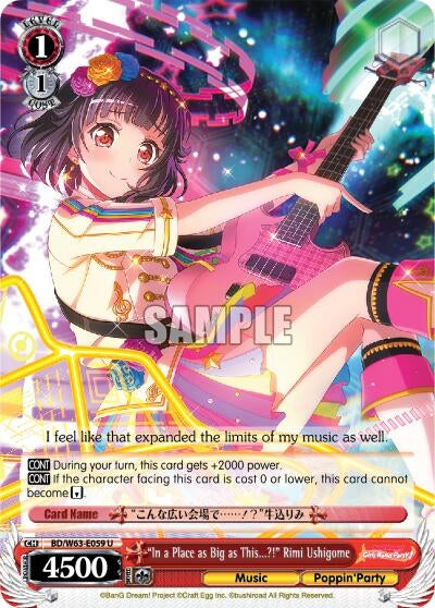 Image for "In a Place as Big as This...?!" Rimi Ushigome (BD/W63-E059 U) (BanG Dream! Girls Band Party! Vol.2) - Weiss Schwarz