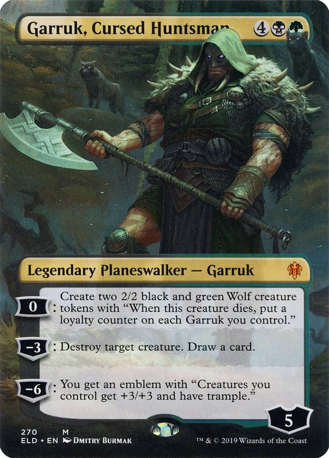 Image for Garruk, Cursed Huntsman (Borderless) (270) (Throne of Eldraine) - Magic: The Gathering