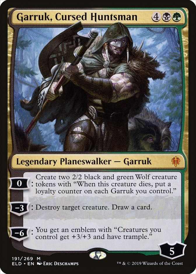 Image for Garruk, Cursed Huntsman (191) (Throne of Eldraine) - Magic: The Gathering