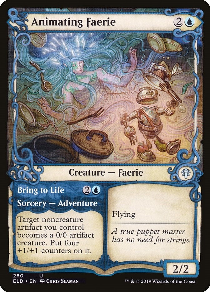 Image for Animating Faerie (Showcase) (280) (Throne of Eldraine) - Magic: The Gathering