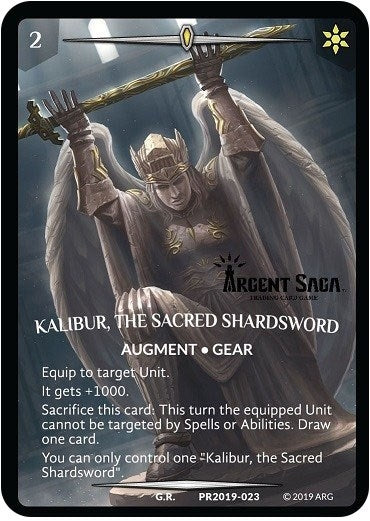 Image for Kalibur, the Sacred Shardsword (Full Art) (Argent Saga Championship - Stamped) (PR2019-023) (Argent Saga Promos) - Argent Saga TCG