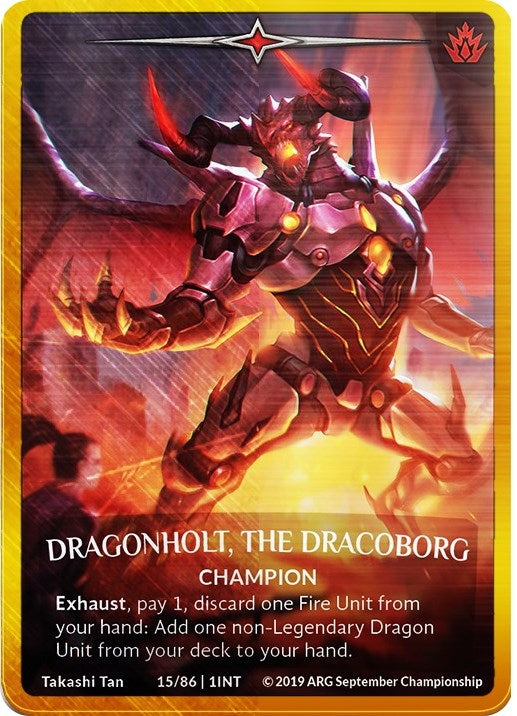 Image for Dragonholt, the Dracoborg (Gold Metal) (ARG September 2019 Championship) (15/86 | 1INT) (Argent Saga Promos) - Argent Saga TCG