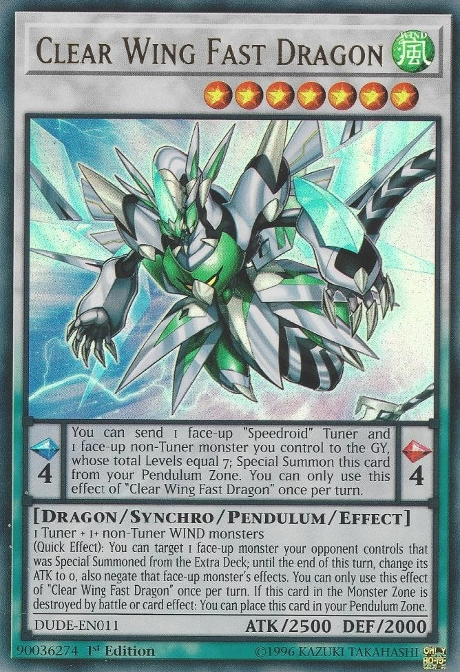 Image for Clear Wing Fast Dragon (DUDE-EN011) (DUDE) - YuGiOh