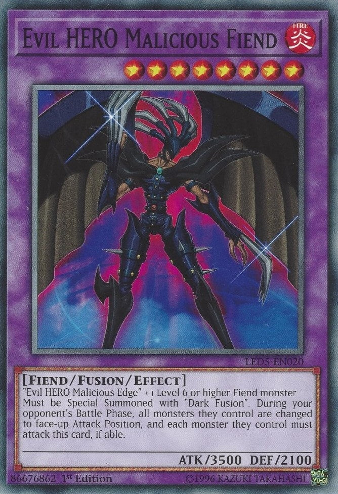 Image for Evil HERO Malicious Fiend (LED5-EN020) (LED5) - YuGiOh