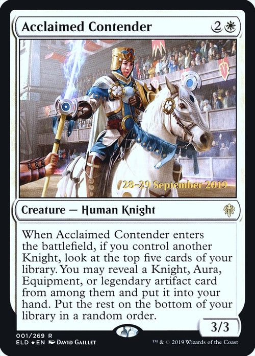 Image for Acclaimed Contender (1) (Prerelease Cards) - Magic: The Gathering