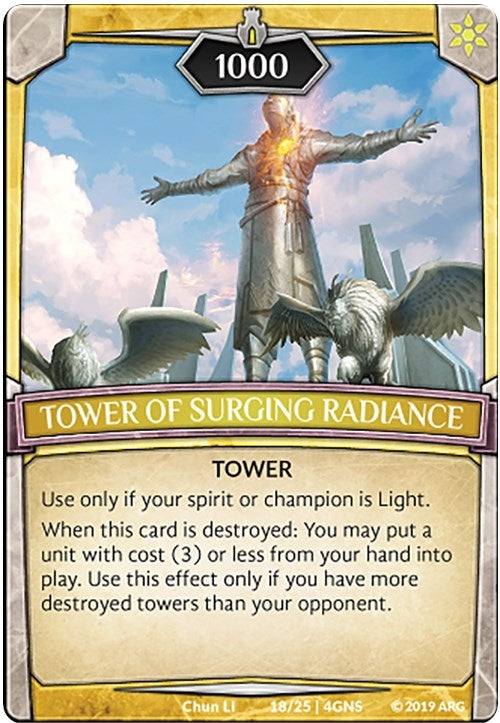 Image for Tower of Surging Radiance (18/25 | 4GNS) (Expansion Pack 2: Genesis) - Argent Saga TCG