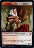 Image for Human Rogue // Food (018) Double-Sided Token (12 // 18) (Throne of Eldraine) - Magic: The Gathering