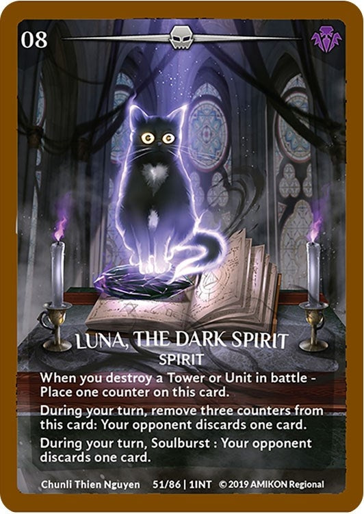 Image for Luna, the Dark Spirit (Bronze Metal) (ARG Oct./Nov. 2019 Regional) (51/86 | 1INT) (Argent Saga Promos) - Argent Saga TCG