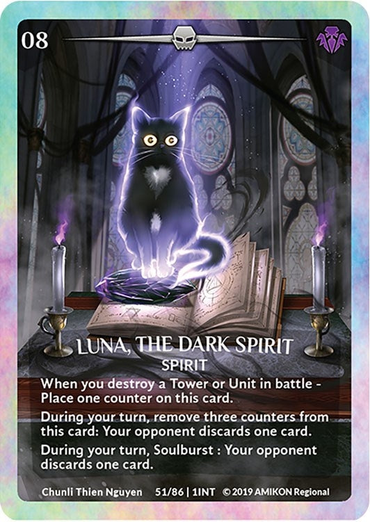 Image for Luna, the Dark Spirit (Rainbow Metal) (ARG Oct./Nov. 2019 Regional) (51/86 | 1INT) (Argent Saga Promos) - Argent Saga TCG