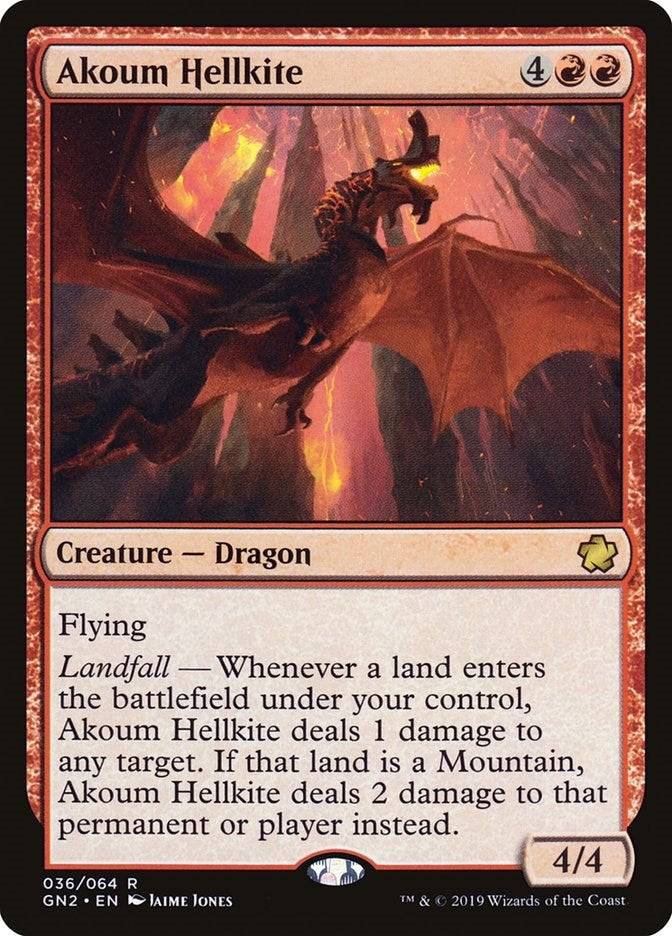 Image for Akoum Hellkite (36) (Magic Game Night 2019) - Magic: The Gathering