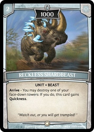 Image for Reckless Shardbeast (67/100 | 5REV) (Revelations) - Argent Saga TCG