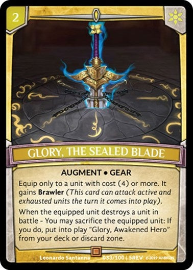 Image for Glory, the Sealed Blade (33/100 | 5REV) (Revelations) - Argent Saga TCG