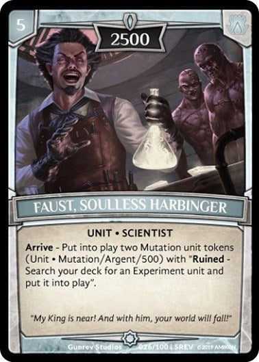 Image for Faust, Soulless Harbinger (26/100 | 5REV) (Revelations) - Argent Saga TCG