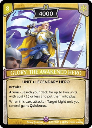 Image for Glory, the Awakened Hero (32/100 | 5REV) (Revelations) - Argent Saga TCG