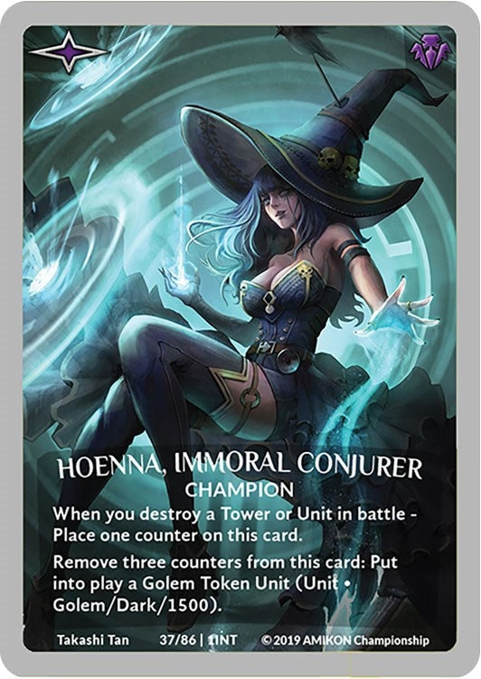 Image for Hoenna, Immoral Conjurer (Silver Metal Prize Card) (37/86 | 1INT) (Argent Saga Promos) - Argent Saga TCG