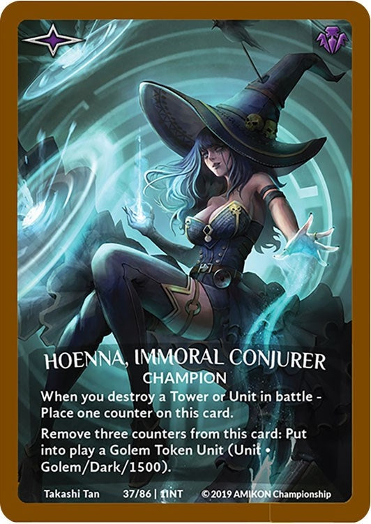 Image for Hoenna, Immoral Conjurer (Bronze Metal Prize Card) (37/86 | 1INT) (Argent Saga Promos) - Argent Saga TCG