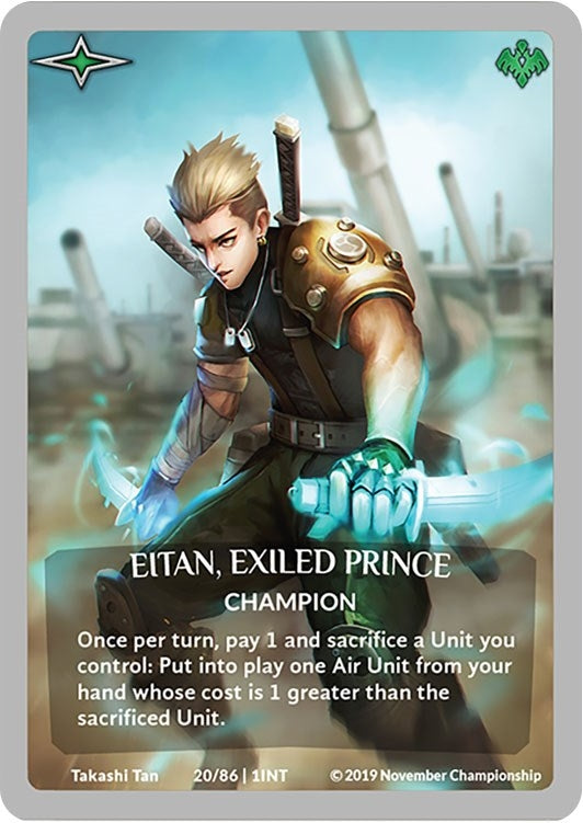 Eitan, Exiled Prince (Silver Metal Prize Card) (20/86 | 1INT) (Argent Saga Promos)
