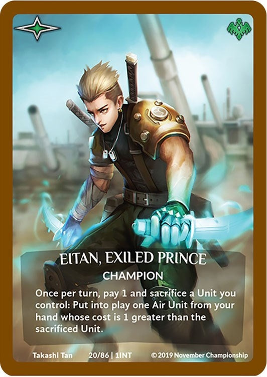 Image for Eitan, Exiled Prince (Bronze Metal Prize Card) (20/86 | 1INT) (Argent Saga Promos) - Argent Saga TCG