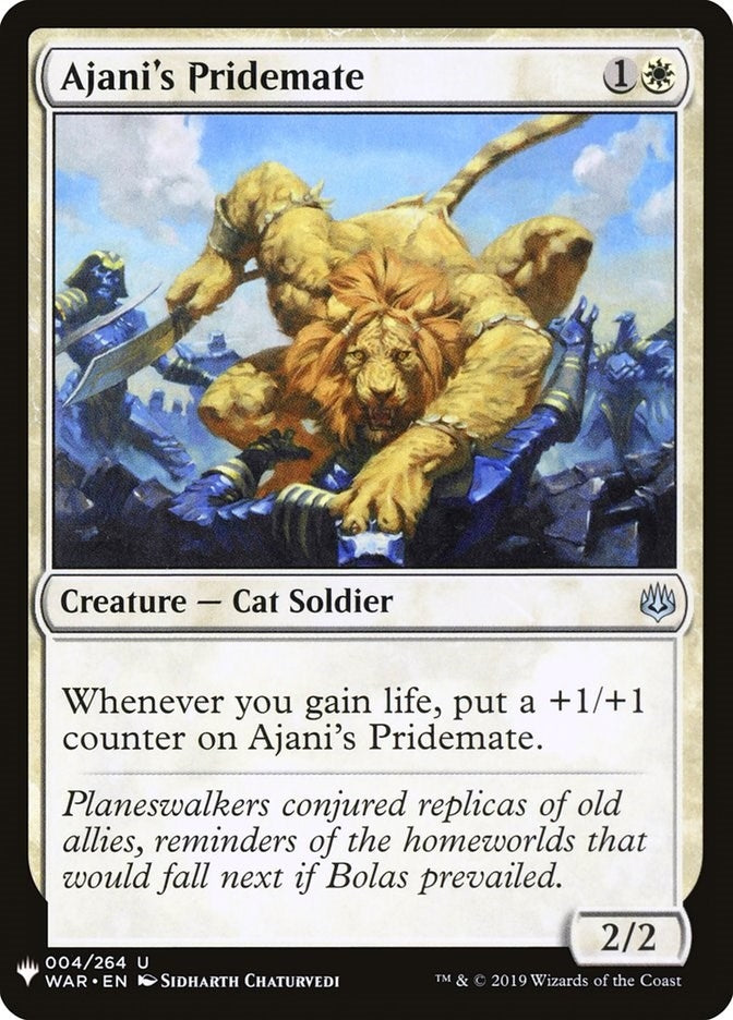 Image for Ajani's Pridemate (4) (The List Reprints) - Magic: The Gathering