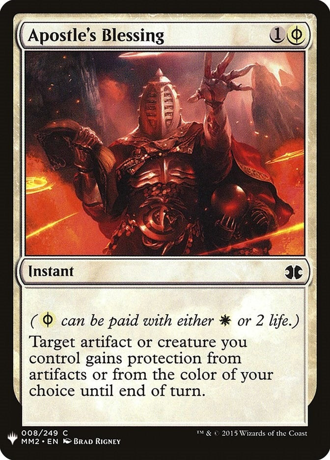 Image for Apostle's Blessing (8) (The List Reprints) - Magic: The Gathering