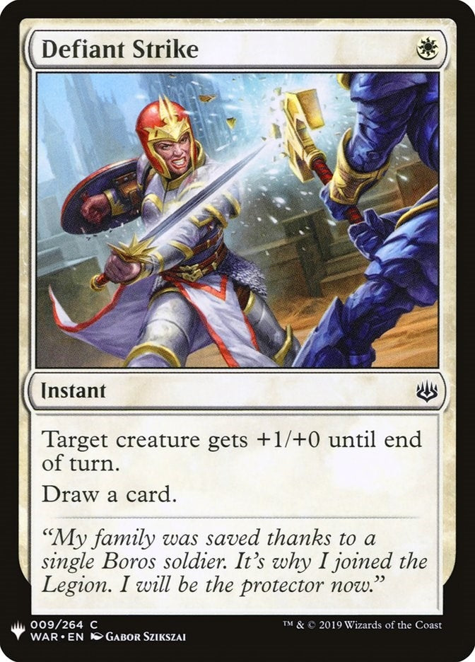 Image for Defiant Strike (9) (The List Reprints) - Magic: The Gathering