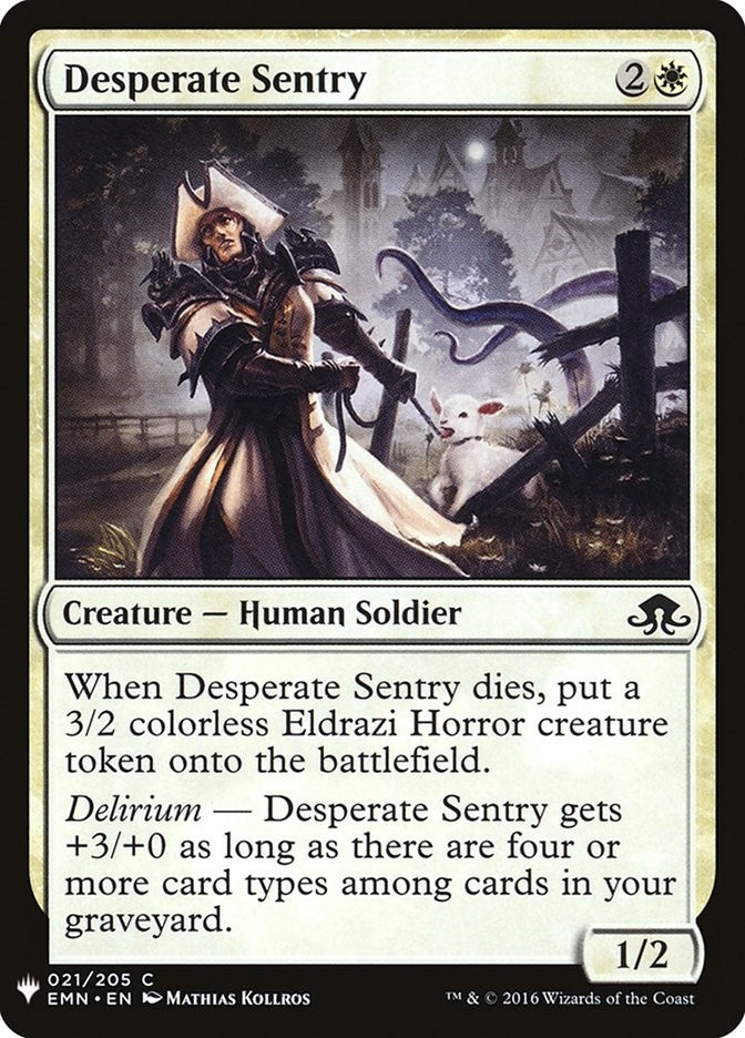 Image for Desperate Sentry (21) (The List Reprints) - Magic: The Gathering